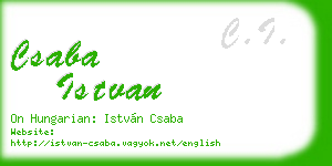 csaba istvan business card